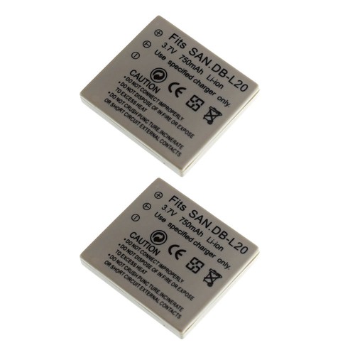 Batteria fotocamera 750mah - 2x,
